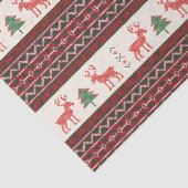 ニットのトナカイのクリスマスツリーパターン |休日 薄葉紙 (詳細)