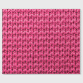 ニットのピンク色の背景。糸のテクスチャ。垂直kn ラッピングペーパー (フラット)