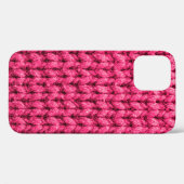 ニットのピンク色の背景。糸のテクスチャ。垂直kn Case-Mate iPhoneケース (裏面 (横))