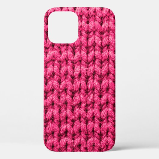 ニットのピンク色の背景。糸のテクスチャ。垂直kn Case-Mate iPhoneケース (裏面)
