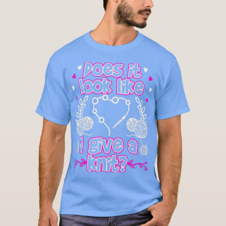 ニットの与え編み物に見えるおもしろい Tシャツ