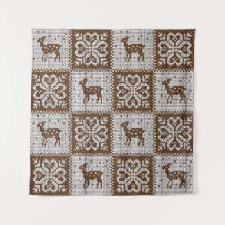 ニットの冬のデザイナー：ヴィンテージパターン。 タペストリー