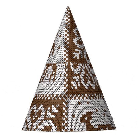 ニットの冬のデザイナー：ヴィンテージパターン。 パーティーハット (正面)