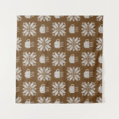 ニットの冬:飾りティーカップ タペストリー (正面(横))