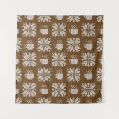 ニットの冬:飾りティーカップ タペストリー (正面)