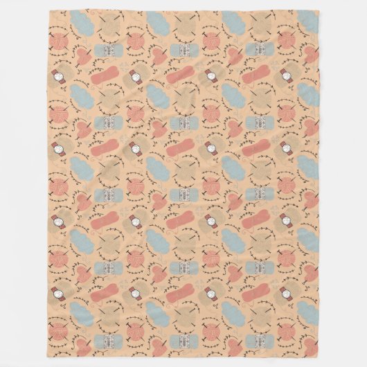 ニットの生活 フリースブランケット (正面)