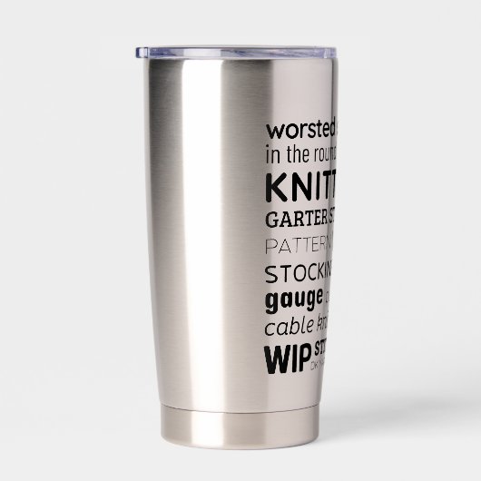 ニットの絶縁タンブラー旅行コーヒーマグ 保温保冷タンブラー (右面)