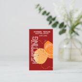 ニットの編み物針の技術ヤーンの球 名刺 (スタンド正面)