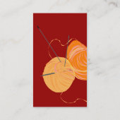 ニットの編み物針の技術ヤーンの球 名刺 (裏面)