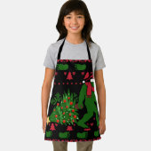 ニットの背景にビッグフット エプロン (インサイチュ)