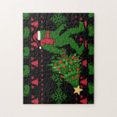 ニットの背景にビッグフット ジグソーパズル (縦)