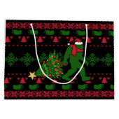 ニットの背景にビッグフット ラージペーパーバッグ (裏面)