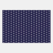 ニットの醜いセーターパターン海軍ブルークリスマス ラッピングペーパーシート (正面2)