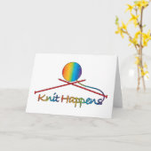 ニットは起こります カード (黄色い花)