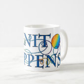 ニットは起こります コーヒーマグカップ (正面右)