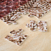 ニットウェアテクスチャ、幾何学的スネークパターン。 ジグソーパズル (側面)