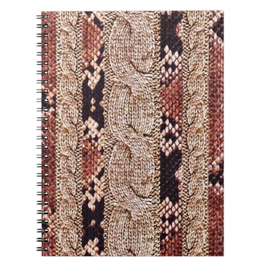 ニットウェアテクスチャ、幾何学的スネークパターン。 ノートブック (正面)