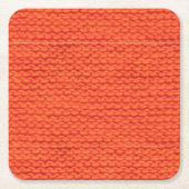 ニットウール模様 スクエアペーパーコースター (正面)