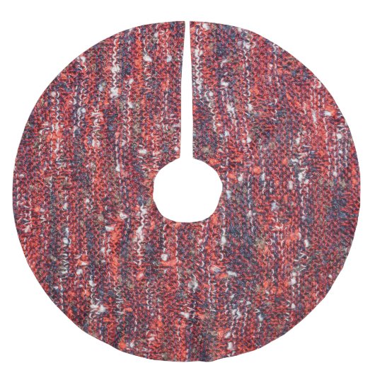 ニットカラフルテクスチャ:コージーな背景 ブラッシュドポリエステルツリースカート (正面)