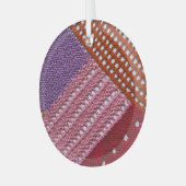 ニットカラフル:抽象芸術パッチワークのテクスチャ。 ガラスオーナメント (正面左)