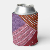 ニットカラフル:抽象芸術パッチワークのテクスチャ。 缶クーラー (缶正面)