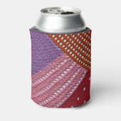 ニットカラフル:抽象芸術パッチワークのテクスチャ。 缶クーラー (缶裏面)