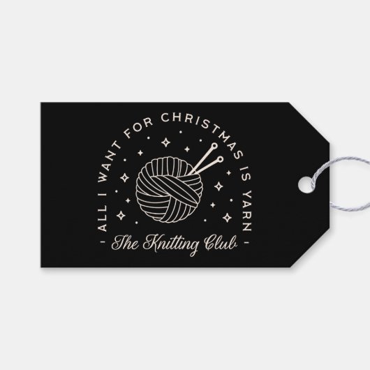 ニットクラブ編み物の休日おもしろい糸 ギフトタグ (正面(横))