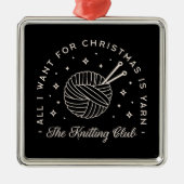 ニットクラブ編み物の休日おもしろい糸 メタルオーナメント (正面)