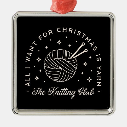 ニットクラブ編み物の休日おもしろい糸 メタルオーナメント (正面)