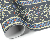 ニットクリスマスセーター北欧スタイル模様 ラッピングペーパー (ロールコーナー)