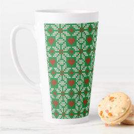 ニットクリスマスパターン カフェラテマグ