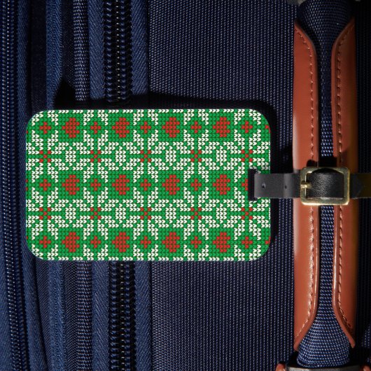 ニットクリスマスパターン ラゲッジタグ (正面インサイチュ4)