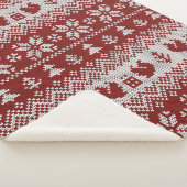 ニットクリスマスヴィンテージのシームレスな装飾パット シェルパブランケット (3/4)