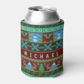 ニットクリスマス雪だるまトナディアホリデイ |名前 缶クーラー (缶正面)