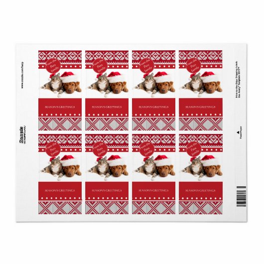 ニットクリスマス ラベル (フルシート)