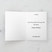 ニットジャンパー誕生日カードのスフィンクス猫 カード (内部)