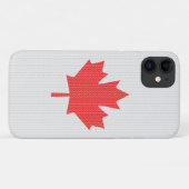 ニットスタイルのカナダの葉の編みモチーフ Case-Mate iPhoneケース (裏面(横))