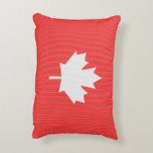 ニットスタイルメープルリーフ編み物モチーフ アクセントクッション (裏面(縦))