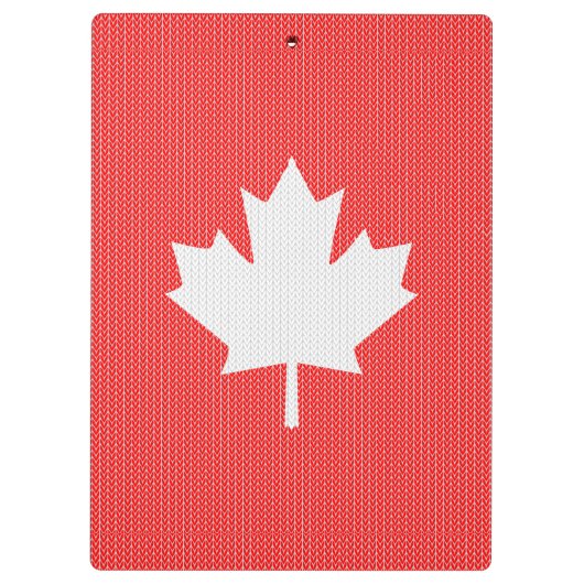 ニットスタイルメープルリーフ編み物モチーフ クリップボード (裏面)