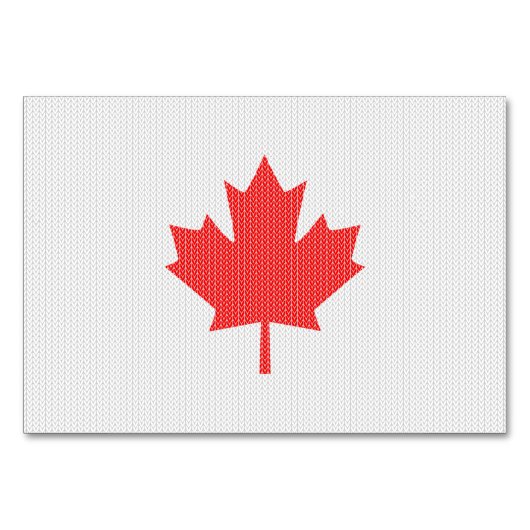 ニットスタイルメープルリーフ編み物モチーフ テーブルナンバー (正面)