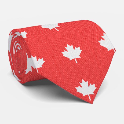 ニットスタイルメープルリーフ編み物モチーフ ネクタイ (ロール)