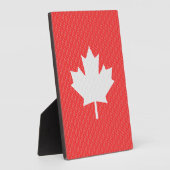 ニットスタイルメープルリーフ編み物モチーフ フォトプラーク (側面)