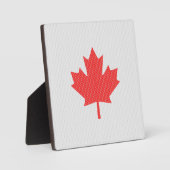 ニットスタイルメープルリーフ編み物モチーフ フォトプラーク (正面)