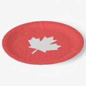 ニットスタイルメープルリーフ編み物モチーフ ペーパープレート (アングル)