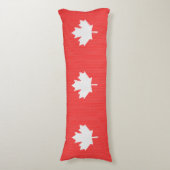 ニットスタイルメープルリーフ編み物モチーフ ボディピロー (正面縦)