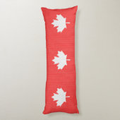 ニットスタイルメープルリーフ編み物モチーフ ボディピロー (裏面 (縦))