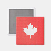 ニットスタイルメープルリーフ編み物モチーフ マグネット (正面/裏面)