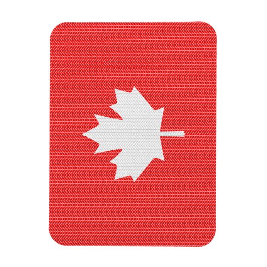 ニットスタイルメープルリーフ編み物モチーフ マグネット (縦)