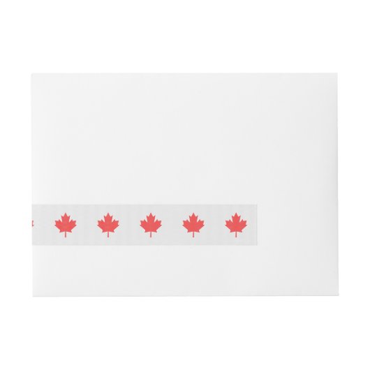 ニットスタイルメープルリーフ編み物モチーフ ラップアラウンド宛名ラベル (正面)