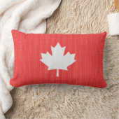 ニットスタイルメープルリーフ編み物モチーフ ランバークッション (ブランケット)